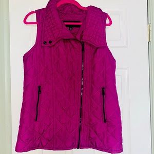 ANDREW MARC NEW YORK PURPLE QUILTED VEST SIZE M